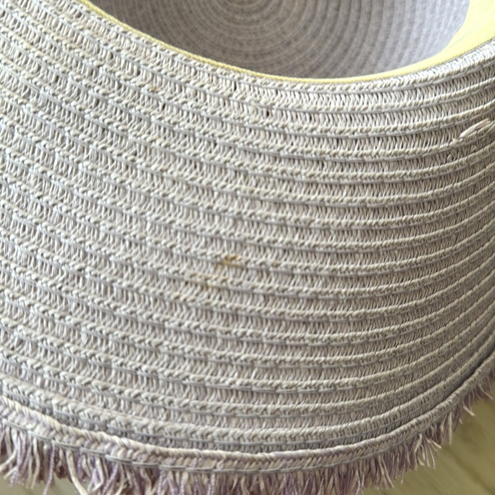Lavender Panama Jack wide brim sun hat paper straw adjustable purple lilac - Picture 5 of 7